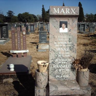 MARX Hennie 1948-2006 &amp; Hannetjie 1952-