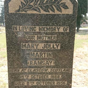 MARTIN Mary Jolly nee RAMSAY 1888-1956