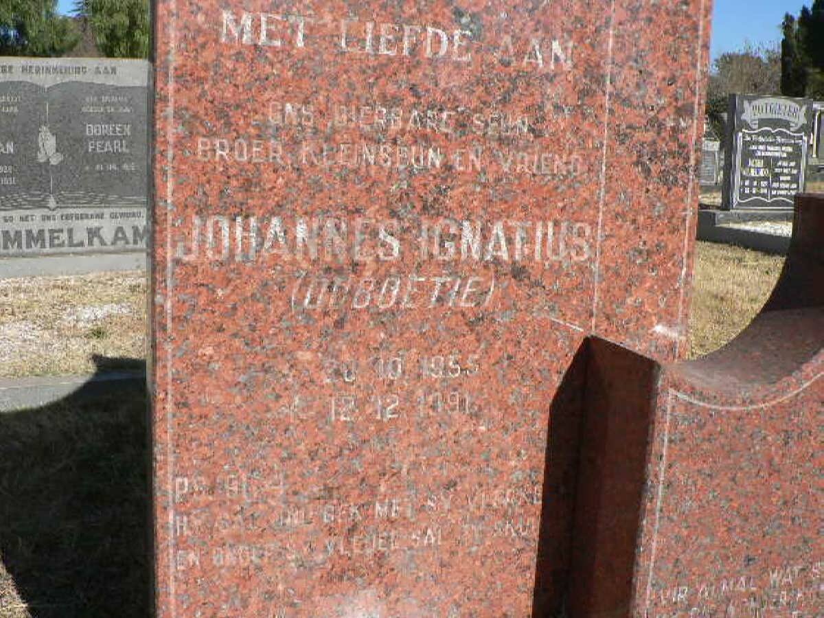 MARITZ Johannes Ignatius 1955-1991