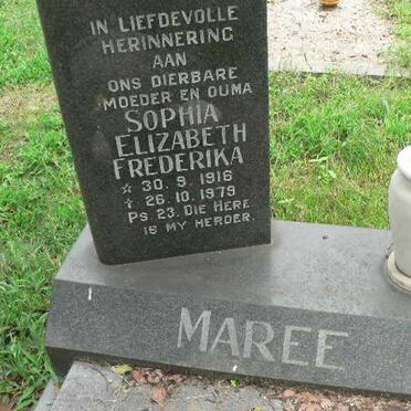 MAREE Sophia Elizabeth Frederika 1916-1979