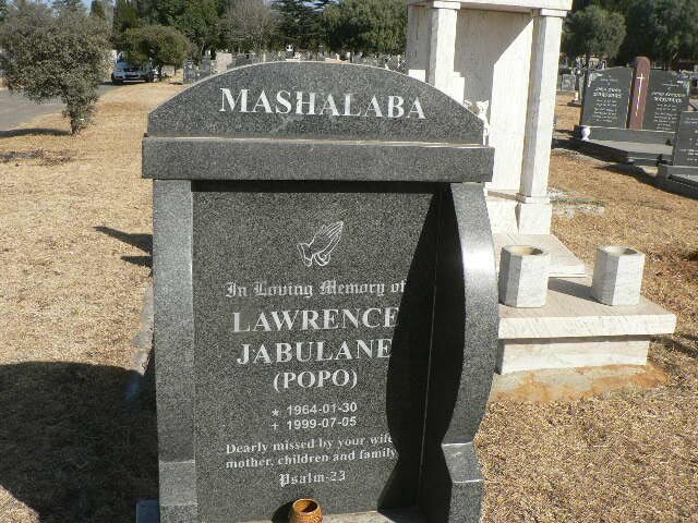 MASHALABA Lawrence Jabulane 1964-1999