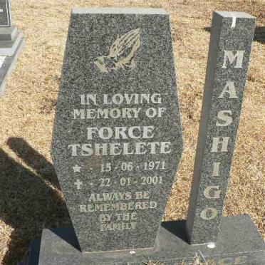 MASHIGO Force Tshelete 1971-2001
