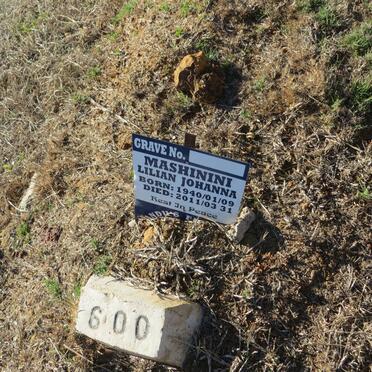 MASHININI Lilian Johanna 1940-2011