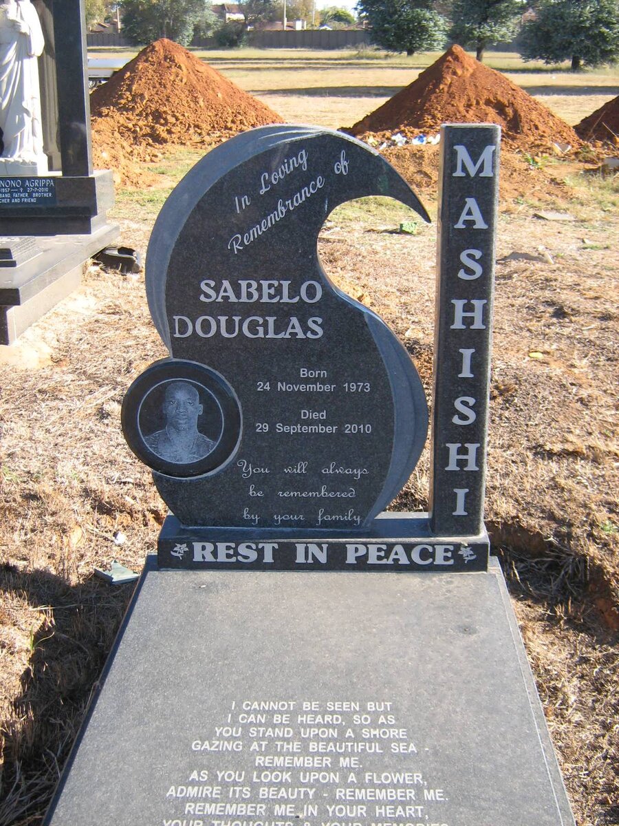 MASHISHI Sabelo Douglas 1973-2010