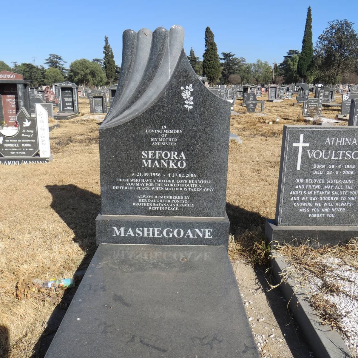 MASHEGOANE Sofora Manko 1956-2006