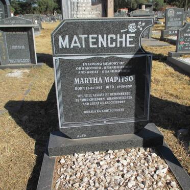 MATENCHE Martha Mapitso 1913-2003