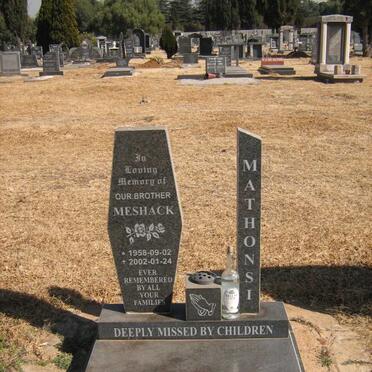 MATHONSI Meshack 1958-2002