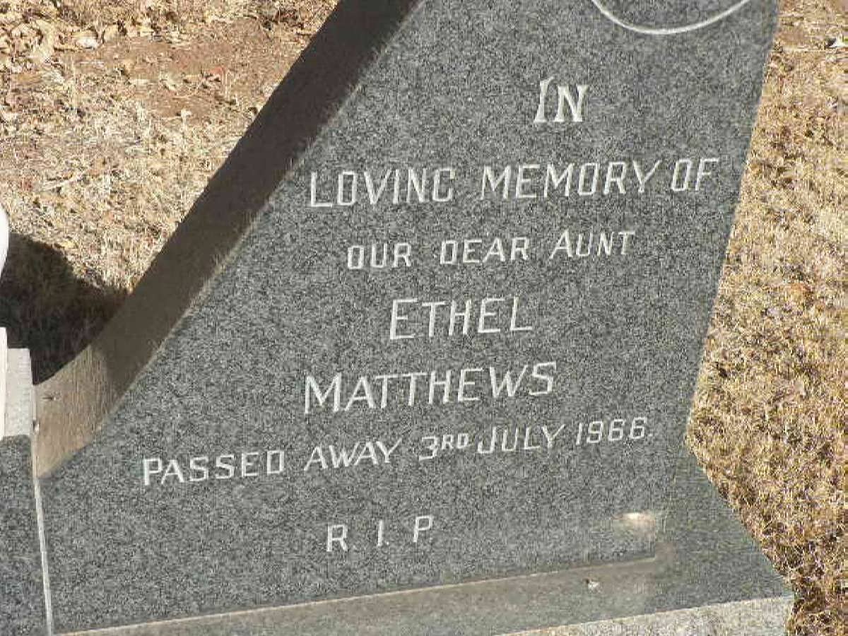MATTHEWS Ethel -1966