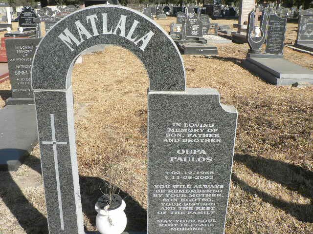 MATLALA Oupa Paulos 1968-2003