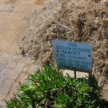 MAYET Goolam Hoossen 1940-1996
