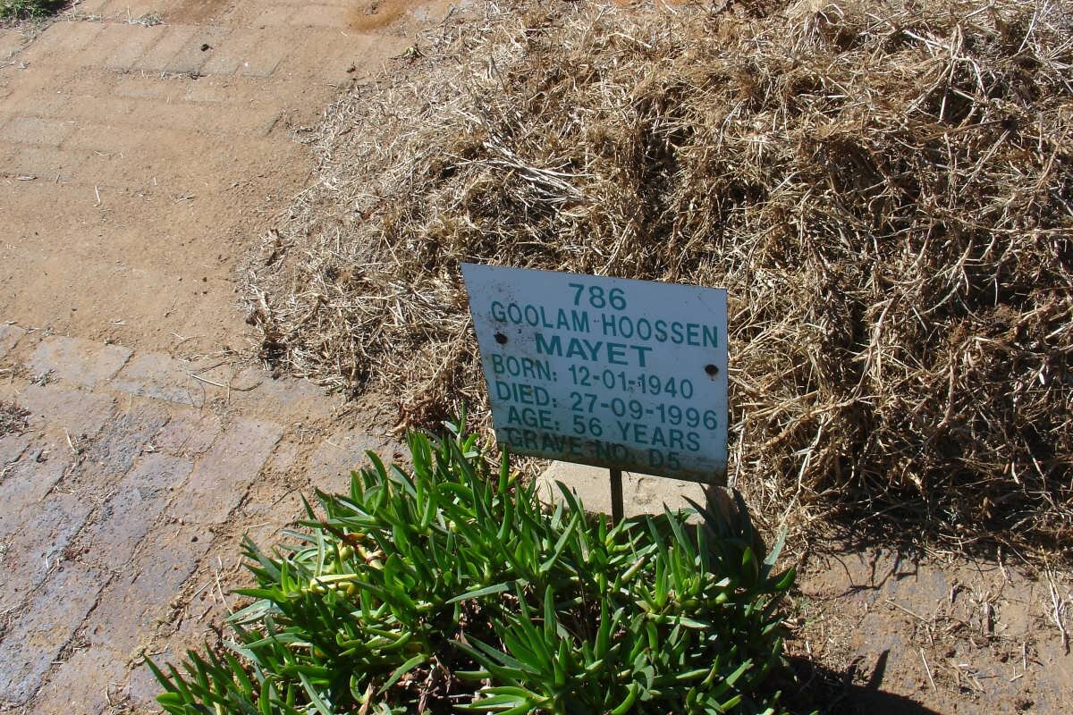 MAYET Goolam Hoossen 1940-1996