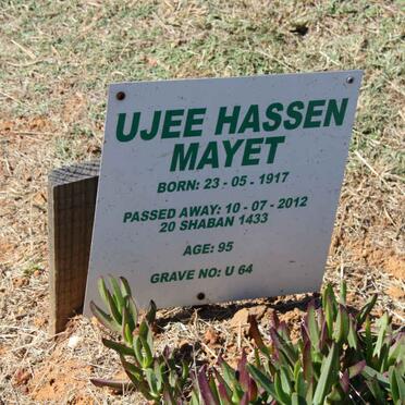 MAYET Ujee Hassen 1917-2012