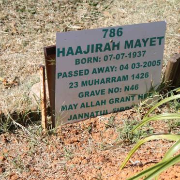 MAYET Haajirah 1937-2005