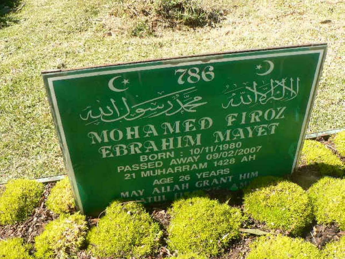 MAYET Mohamed Firoz Ebrahim 1980-2007