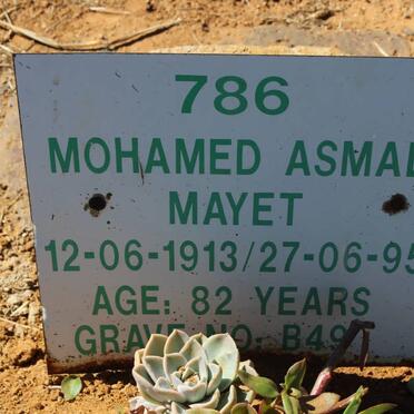 MAYET Mohamed Asmal 1913-1995