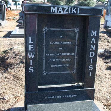 MAZIKI Lewis Mandisi 1952-2011