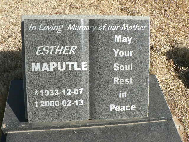 MAPUTLE Esther 1933-2000