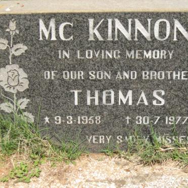 McKINNON Thomas 1958-1977