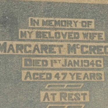 McGREGOR Margaret -1946