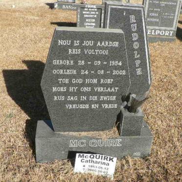 McQUIRK Rudolph 1954-2002 &amp; Catharina 1953-200?