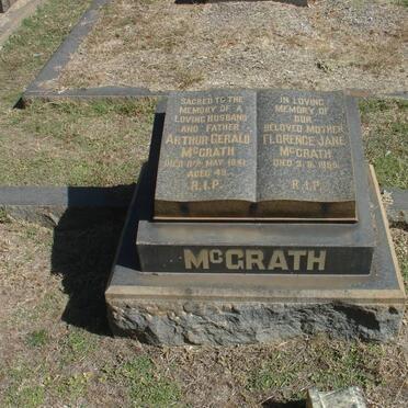 McGRATH Arthur Gerald  -1941 &amp; Florence Jane -1955