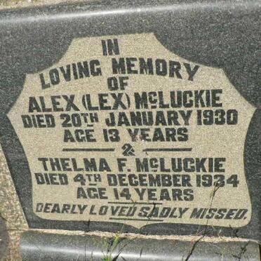 McLUCKIE Alex -1930 :: McLUCKIE Thelma F. -1934