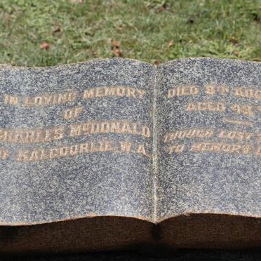 McDONALD Charles -1920