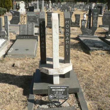 MCOMBO Mantombi Edith 1950-2013 