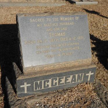 McGEEAN Thomas 1877-1951
