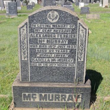 McMURRAY Alexander Ferrier -1933 &amp; Isabella -1960