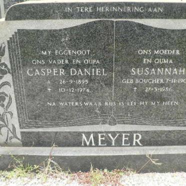 MEYER Casper Daniel 1895-1974 &amp; Susannah BOUCHER 1903-1986
