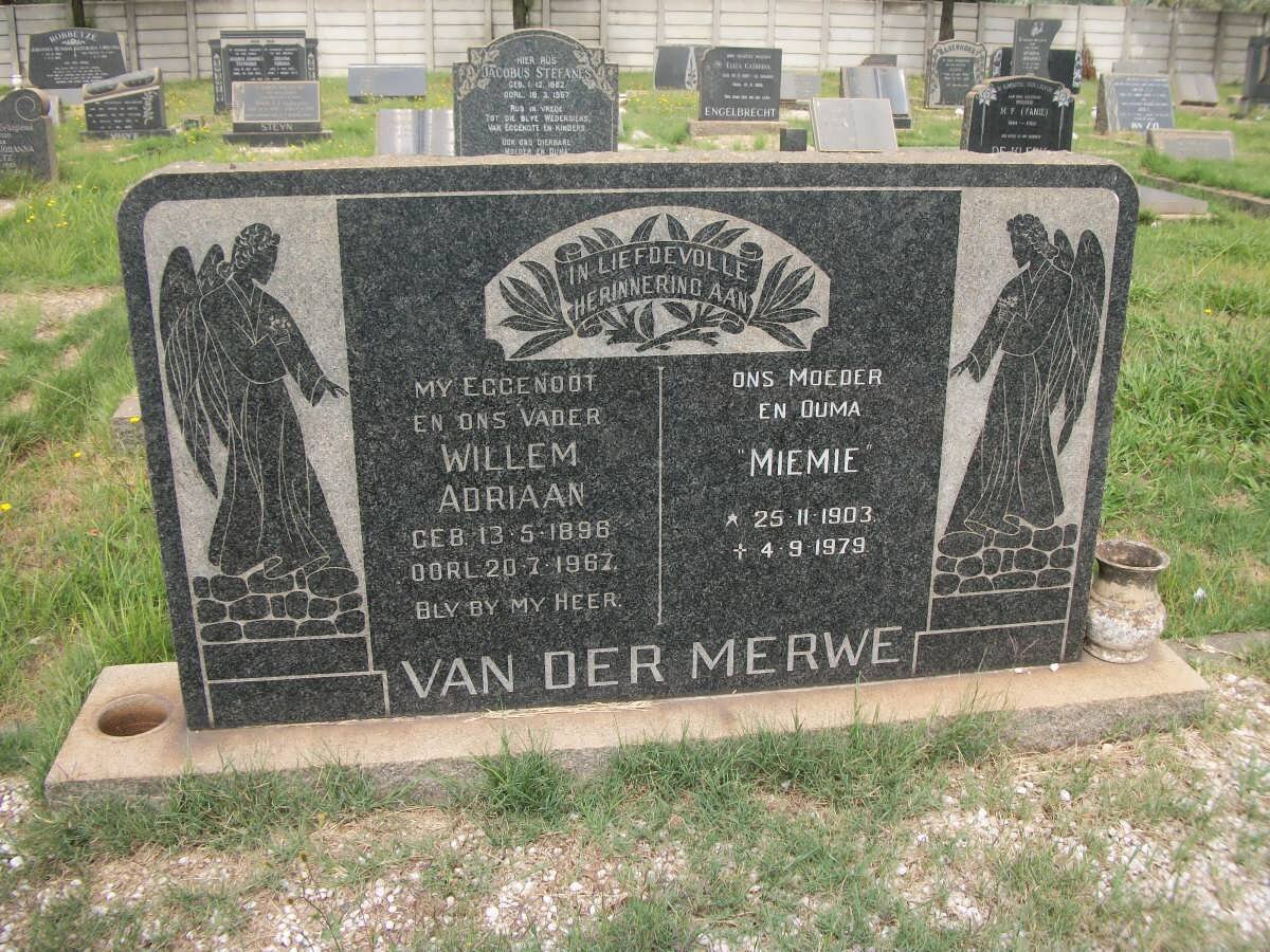MERWE Willem Adriaan, van der 1896-1967 &amp; Miemie 1903-1979