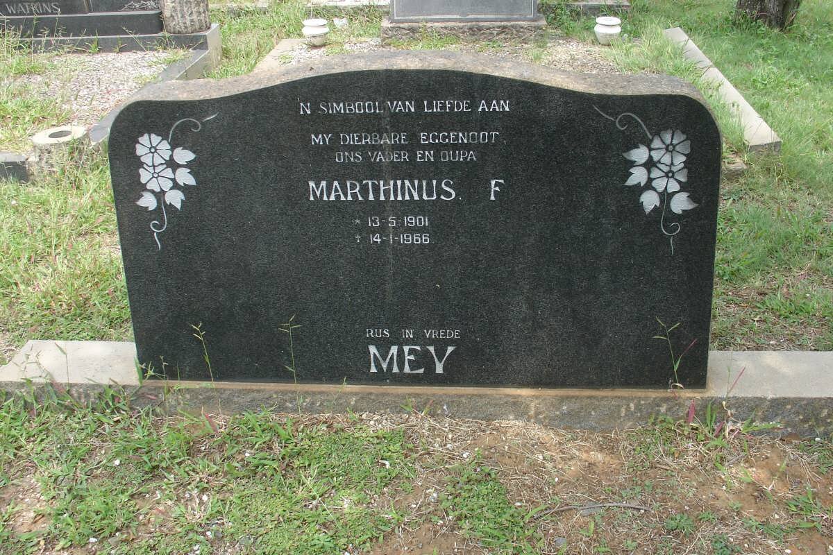 MEY Marthinus F. 1901-1966