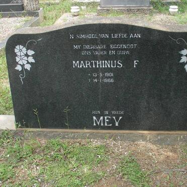 MEY Marthinus F. 1901-1966