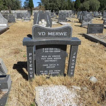 MERWE Peterus Jakobus, v.d. 1979-2006