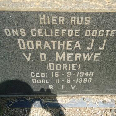 MERWE Dorathea J.J., v.d 1948-1960