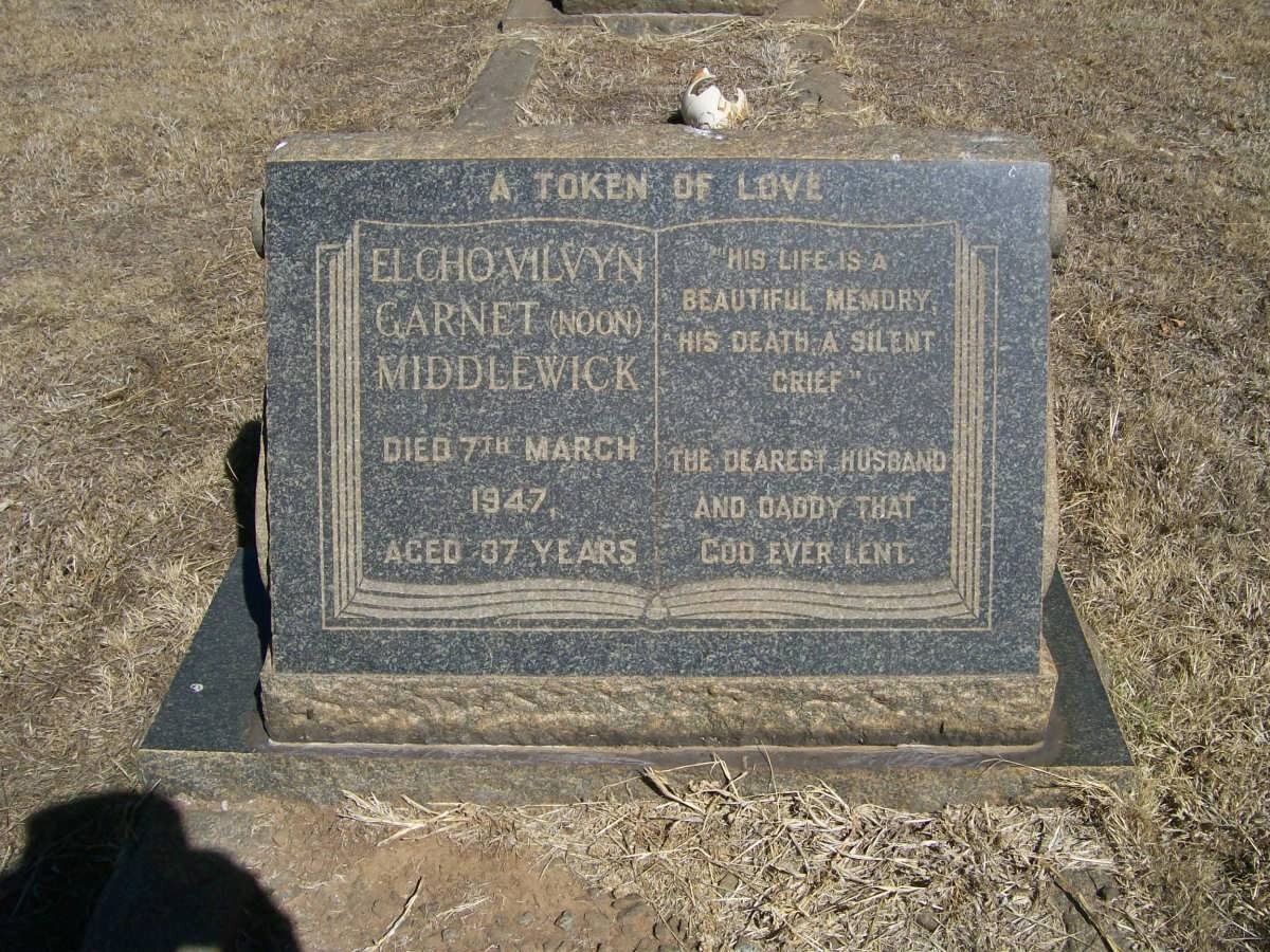 MIDDLEWICK Elcho Vilvyn Garnet -1947