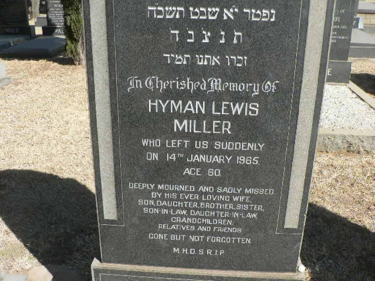 MILLER Hyman Lewis -1965