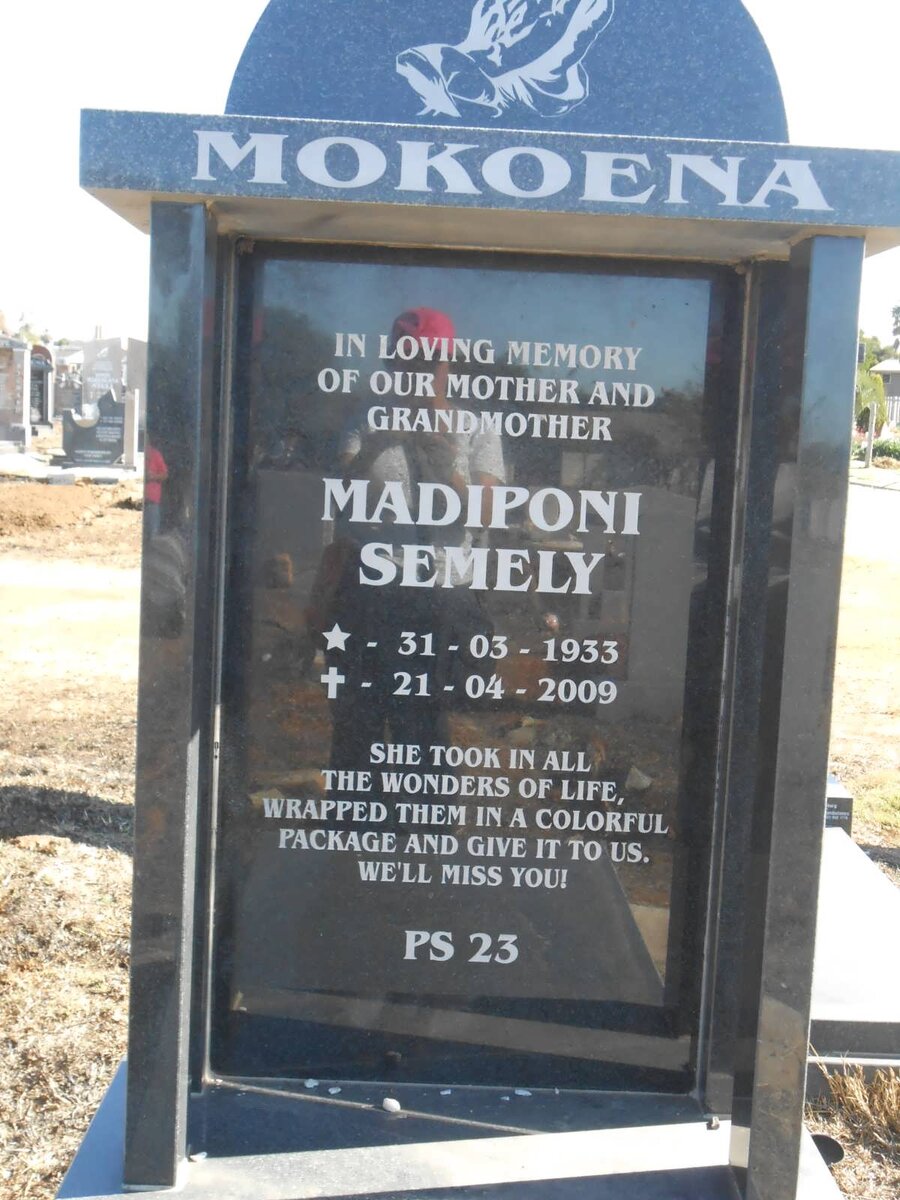 MKOENA Madiponi Semely 1933-2009
