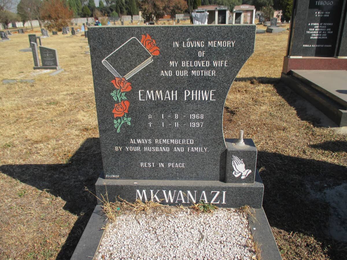 MKWANAZI Emmah Phiwe 1968-1997