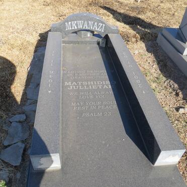 MKWANAZI Matshidiso Jullietah 1946-2001