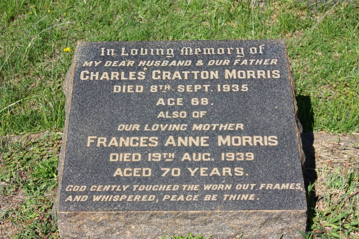 MORRIS Charles Gratton -1935 &amp; Frances Anne -1939