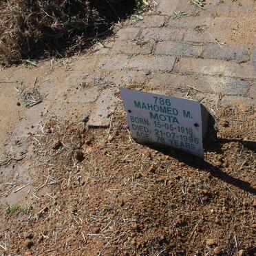 MOTA Mahomed M. 1918-1996