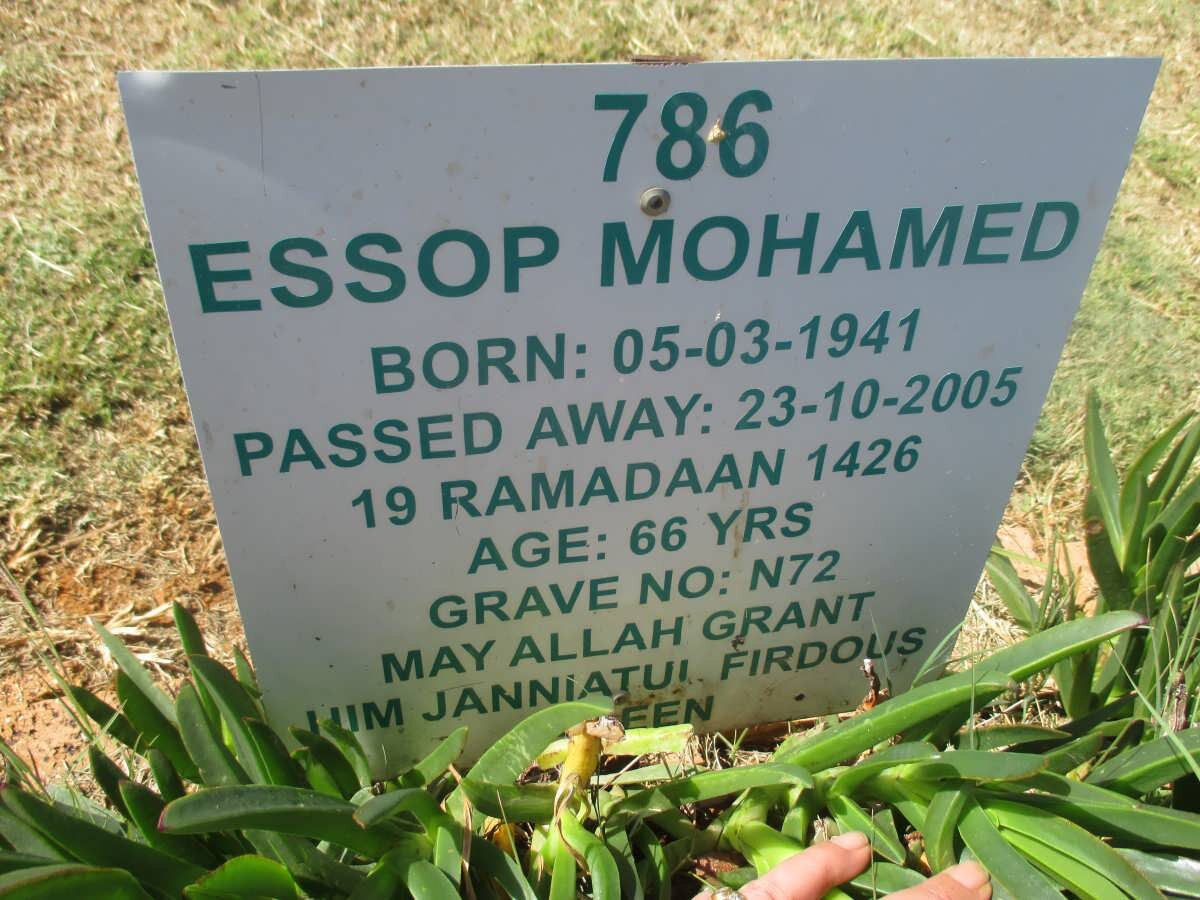 MOHAMED Essop 1941 - 2005
