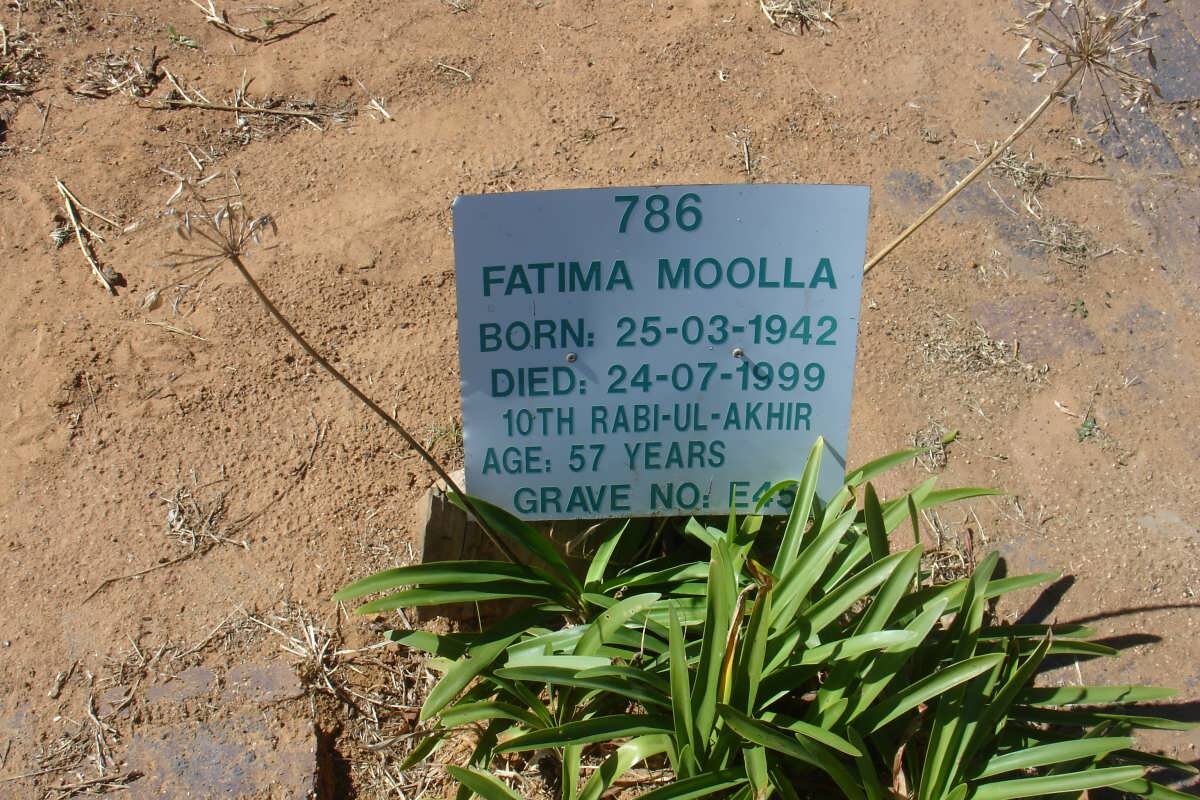 MOOLLA Fatima 1942-1999