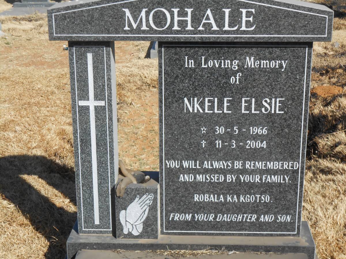 MOHALE Nkele Elsie 1966-2004