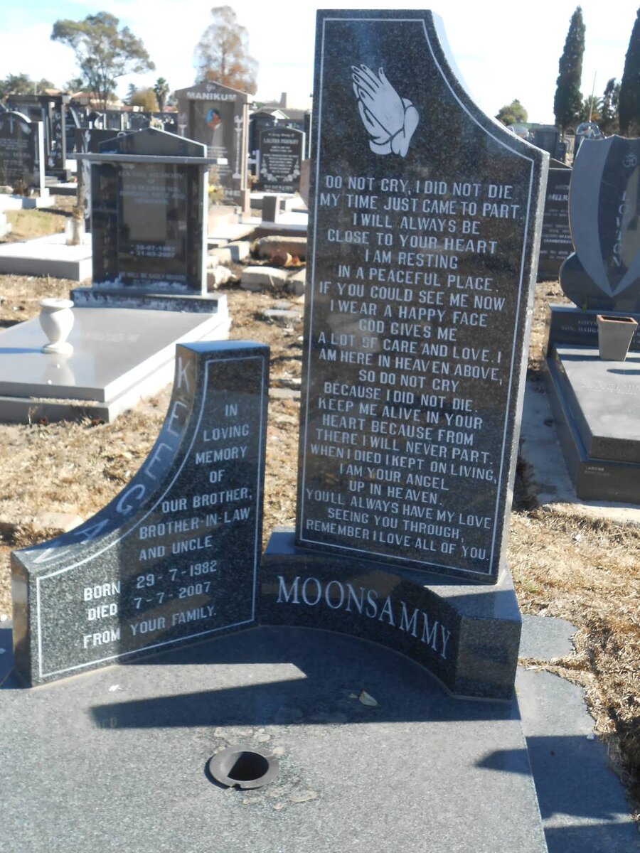 MOONSAMMY Keegan 1982-2007