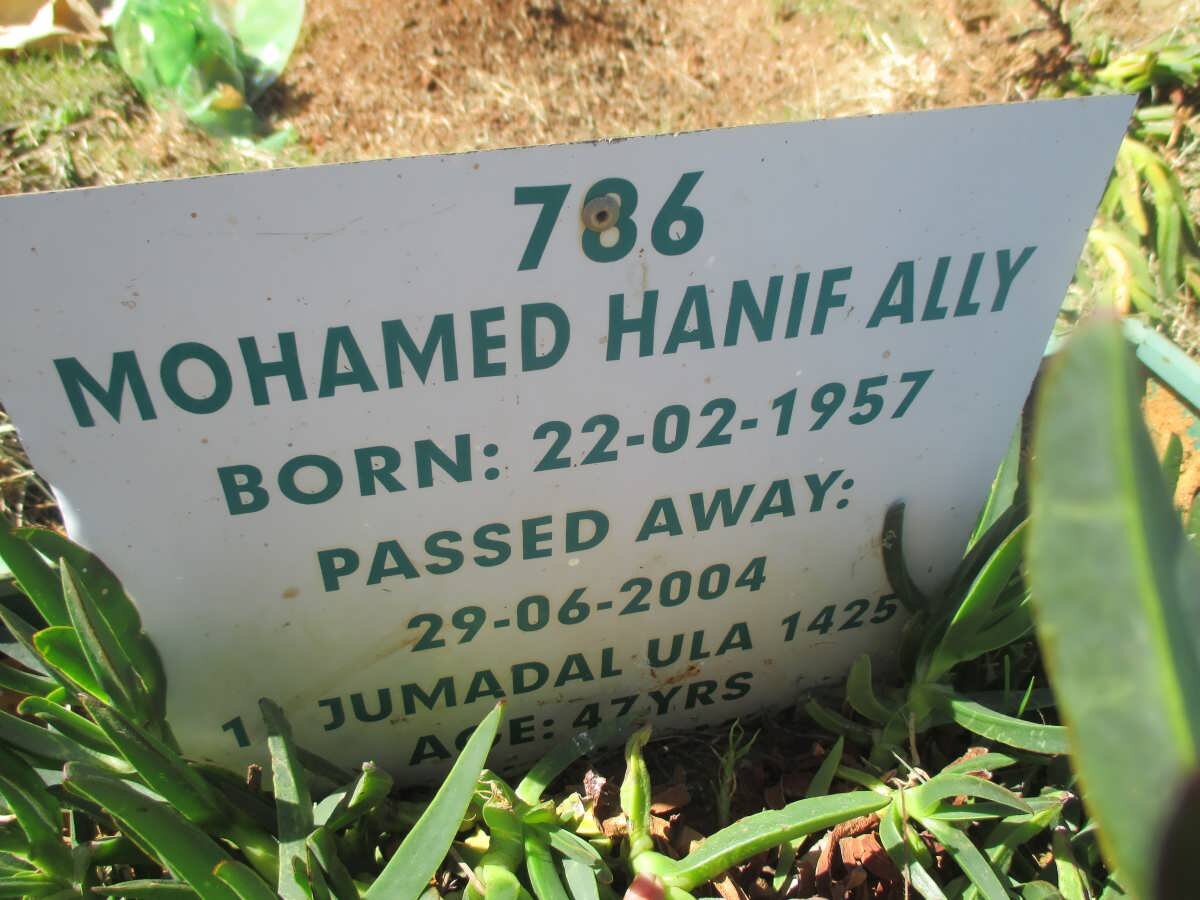 MOHAMED Hanif Ally 1957-2004