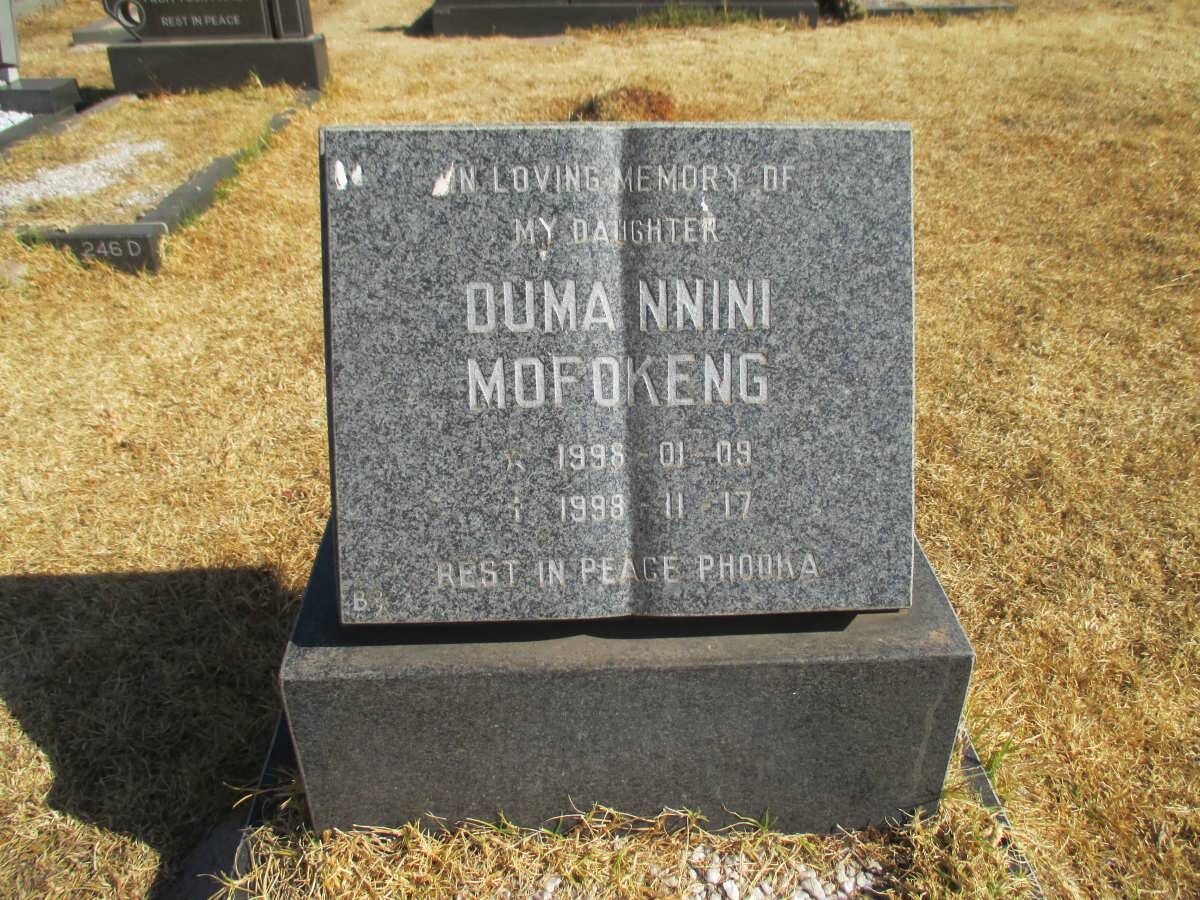MOFOKENG Ouma Nnini 1998-1998