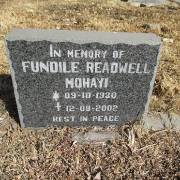 MOHAYI Fundile Readwell 1930-2002